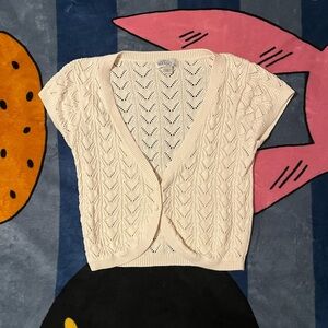 vintage old navy short-sleeve slightly cropped cardigan